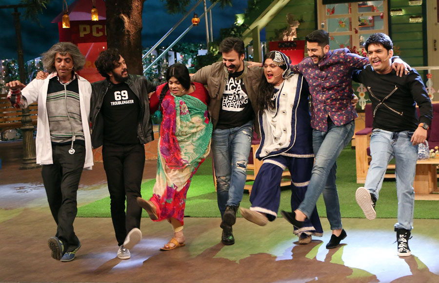 Riteish Deshmukh, Aftab Shivdasani, Vivek Oberoi, Kapil Sharma, Kiku Sharda and Sunil Grover