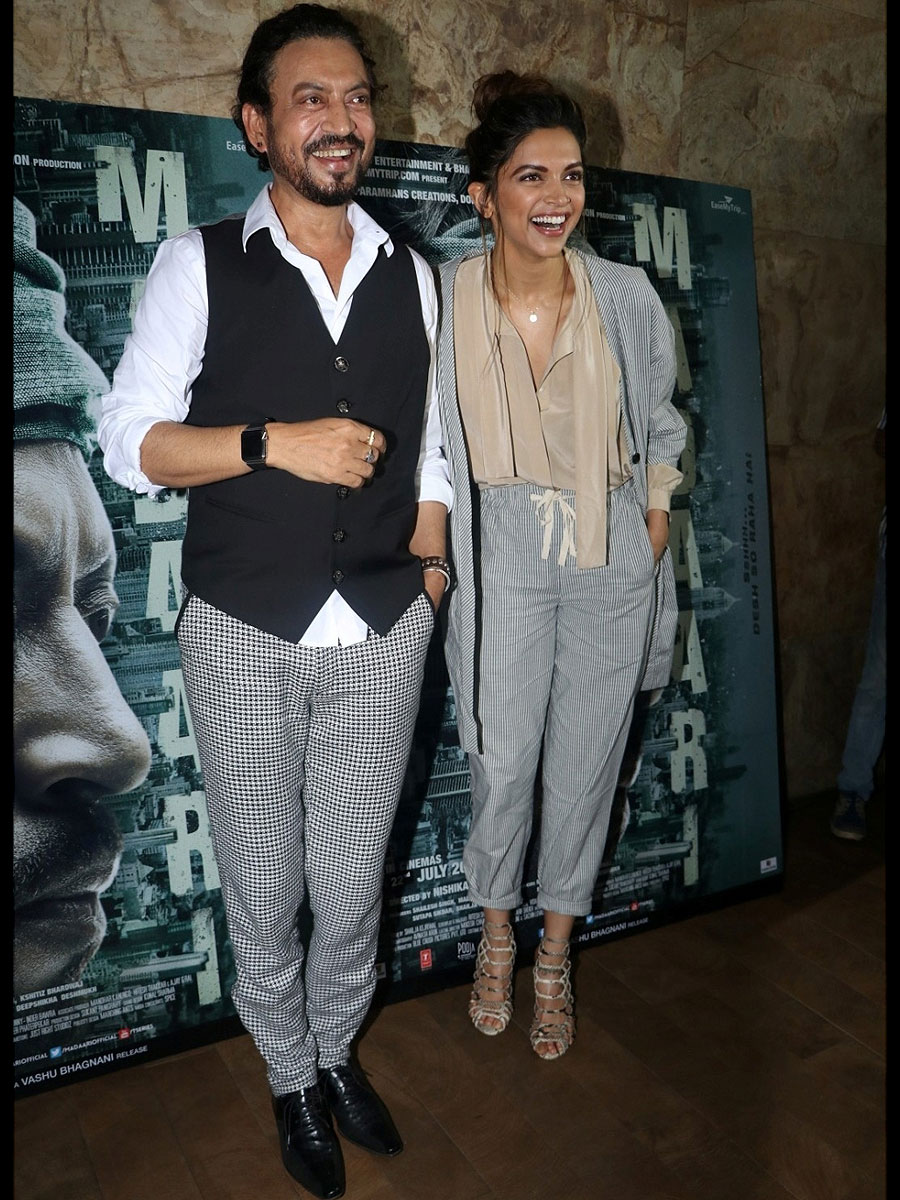 Irrfan Khan and Deepika Padukone