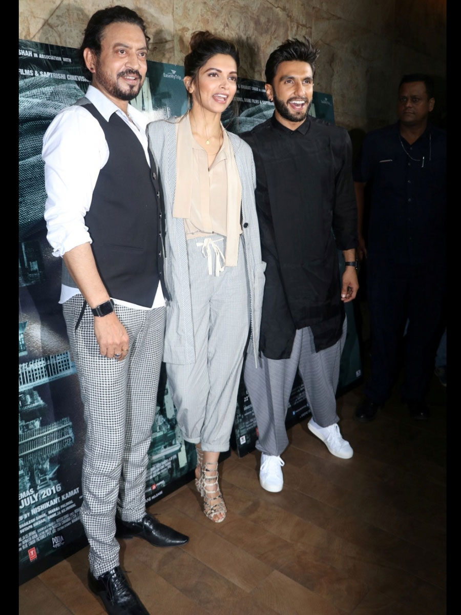 Irrfan Khan, Deepika Padukone and Ranveer Singh