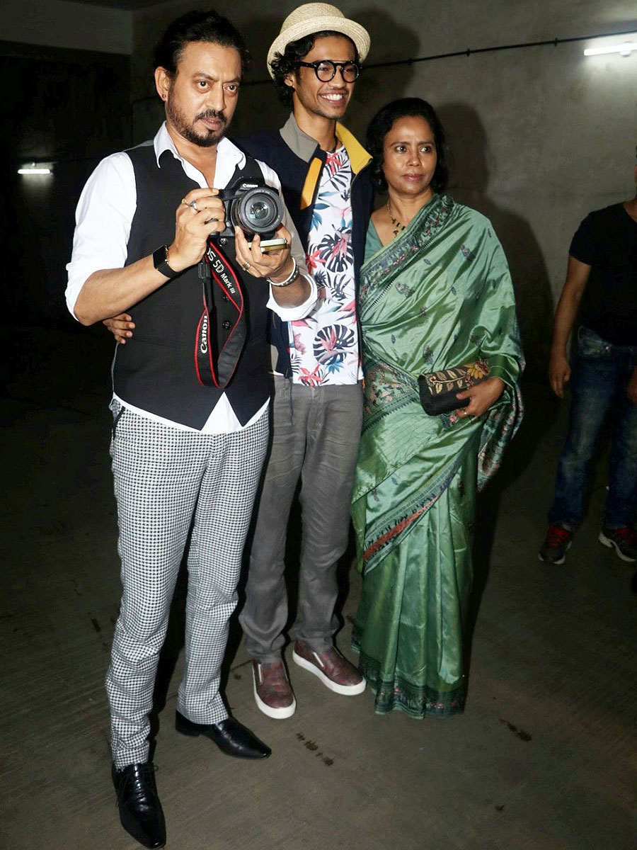 Irrfan Khan with wife Sutapa Sikdar and son Babil