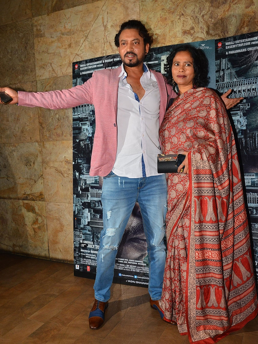 Irrfan Khan with wife Sutapa Sikdar