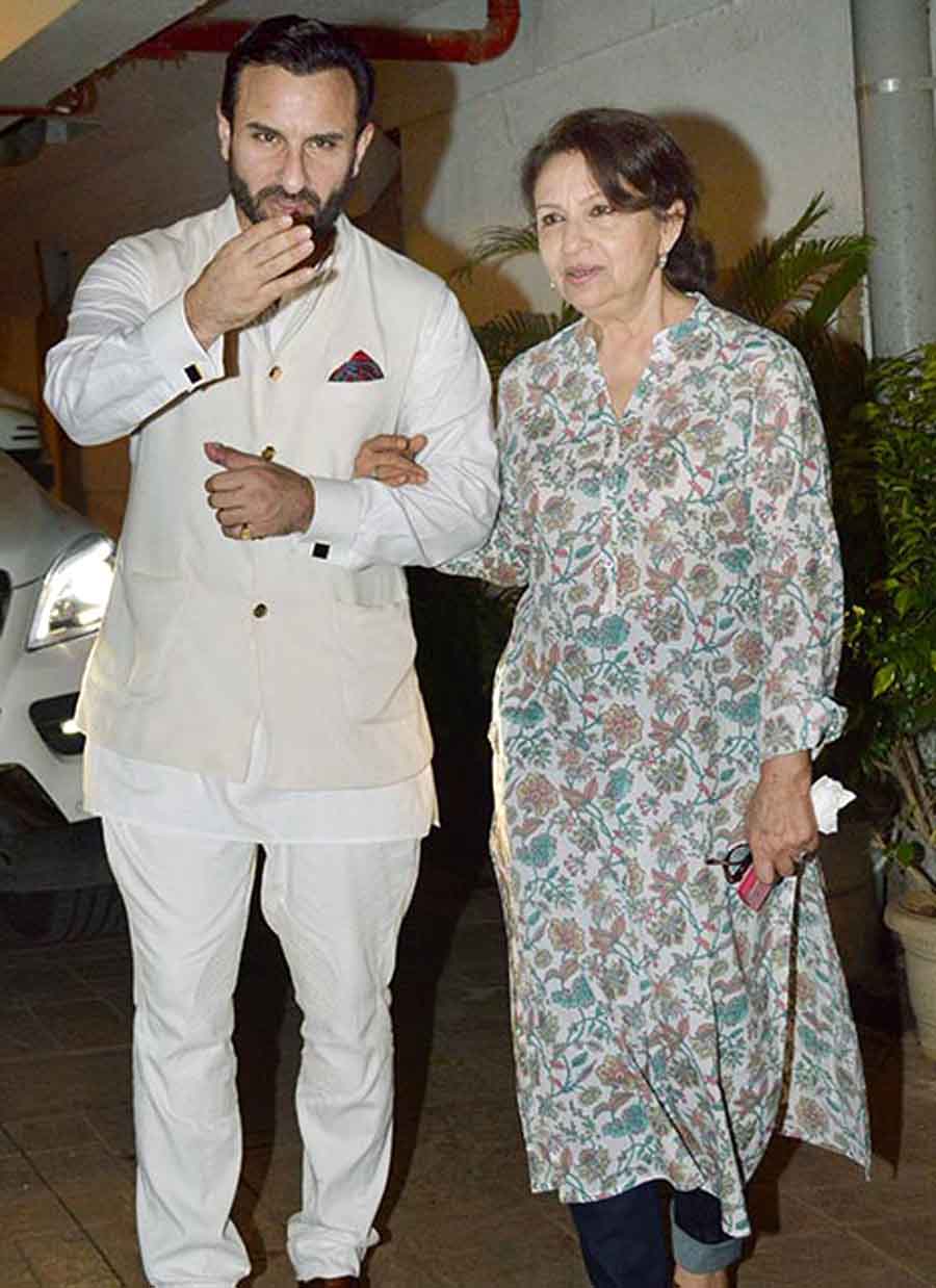 Saif Ali Khan with Sharmila Tagore