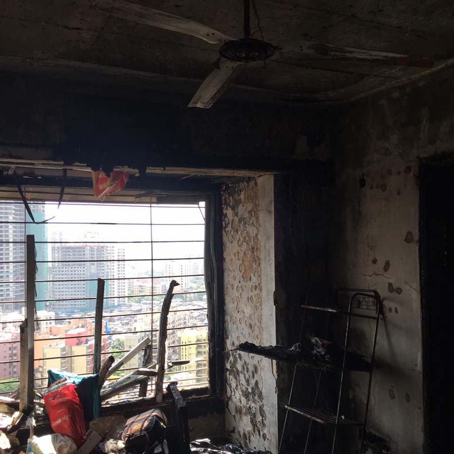 Amit Behl's burnt home