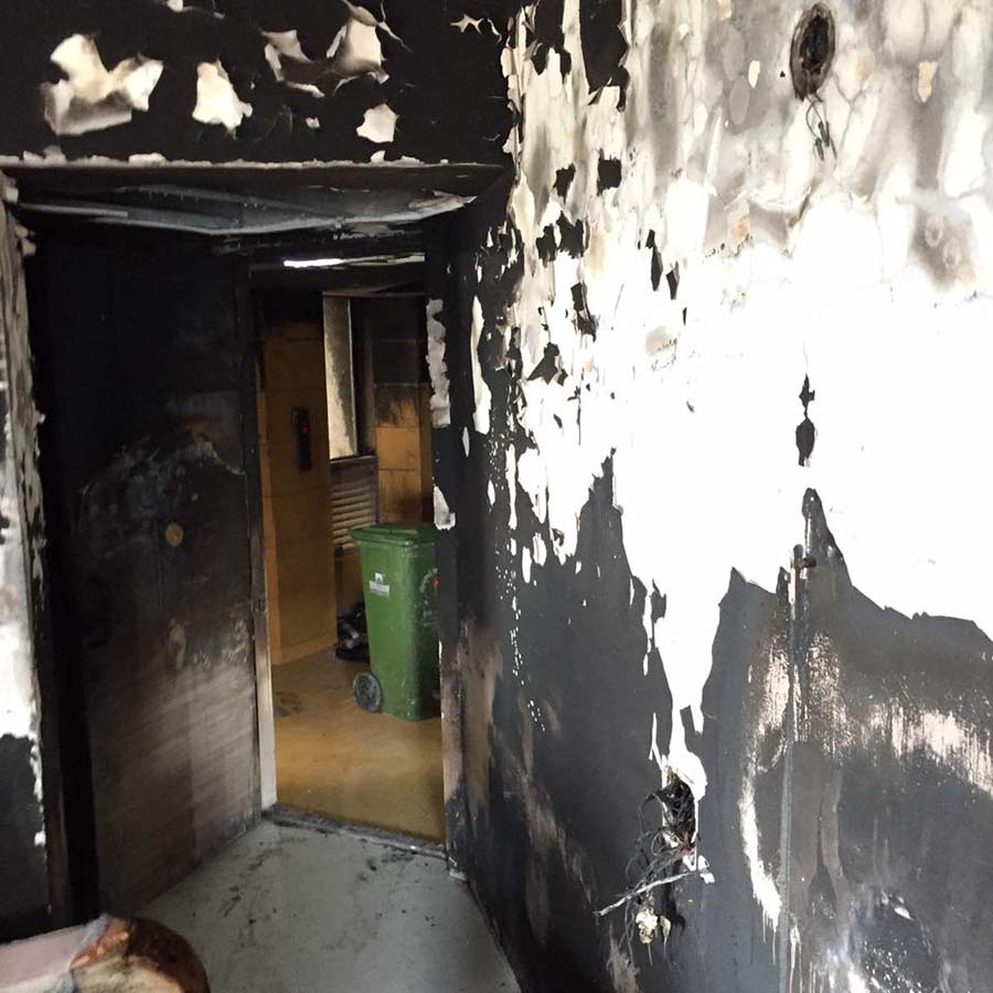 Amit Behl's burnt home