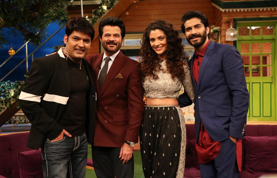 Mirzya cast and Anil Kapoor in The Kapil Sharma Show