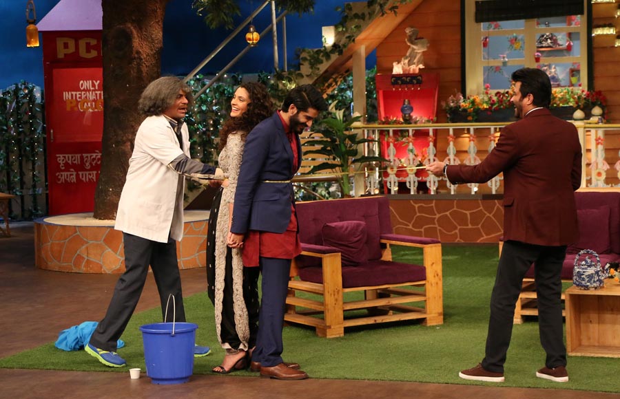 Mirzya cast and Anil Kapoor in The Kapil Sharma Show