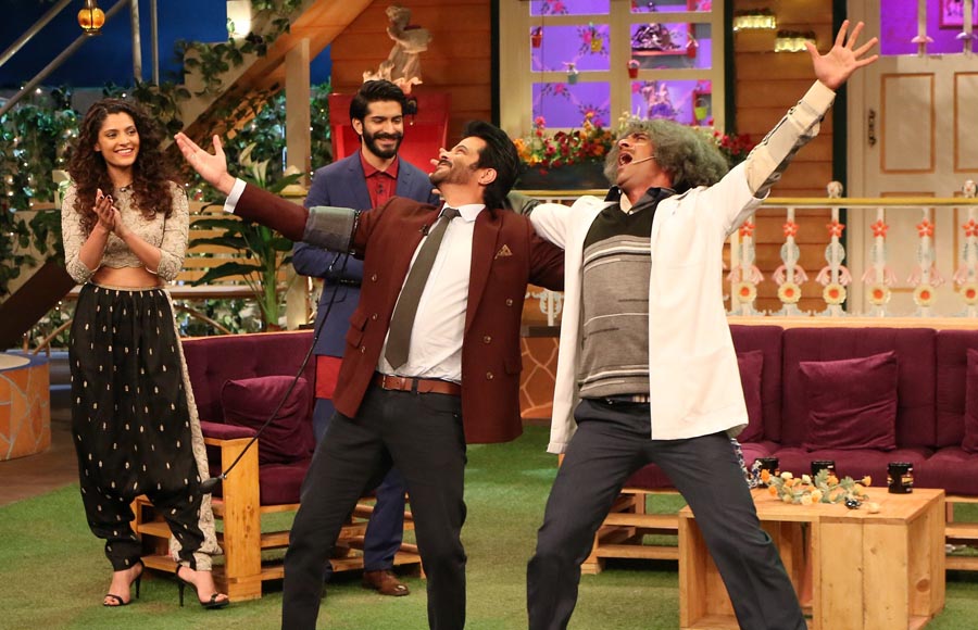 Mirzya cast and Anil Kapoor in The Kapil Sharma Show