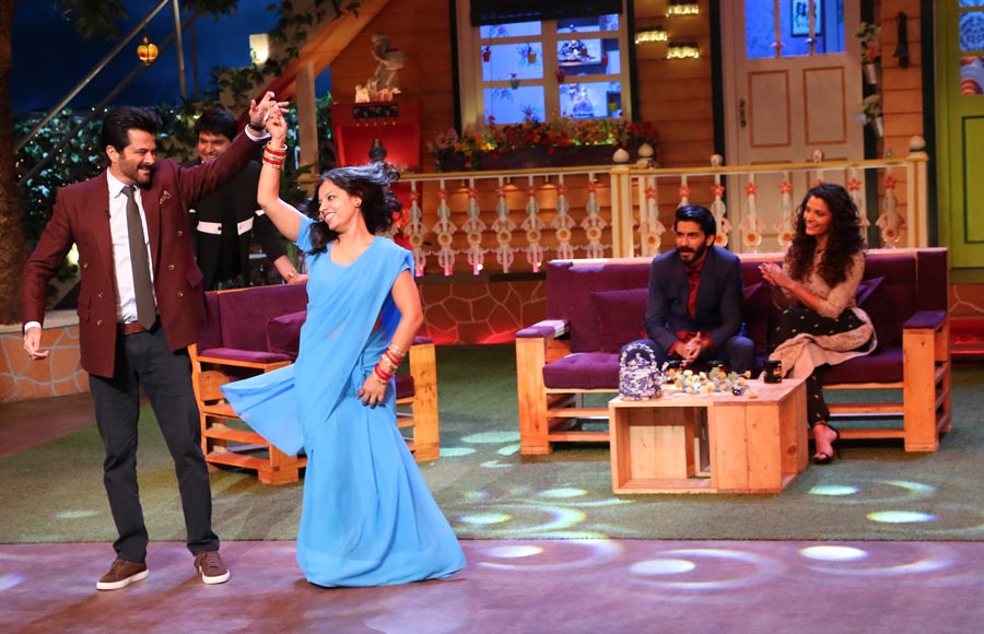 Mirzya cast and Anil Kapoor in The Kapil Sharma Show