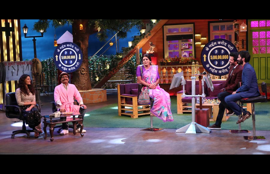 Mirzya cast and Anil Kapoor in The Kapil Sharma Show