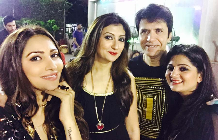 Rishina Kandhari, Juhi Parmar, Suraj Thapar with wife