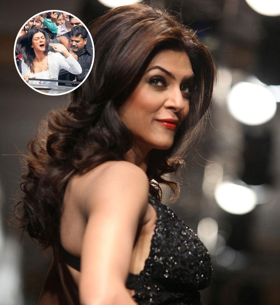 Sushmita Sen: When Sushmita Sen went to inaugurate a jewellery store in Pune, a mob gathered outside. She was molested in public while trying to get inside her car.