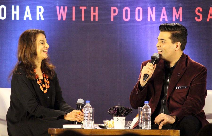 Shobha De and Karan Johar