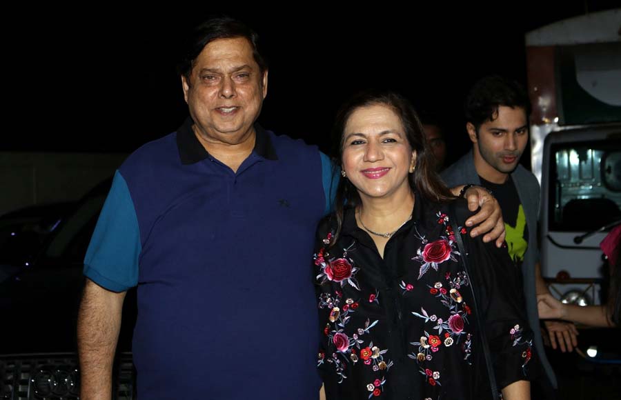 David Dhawan with his wife