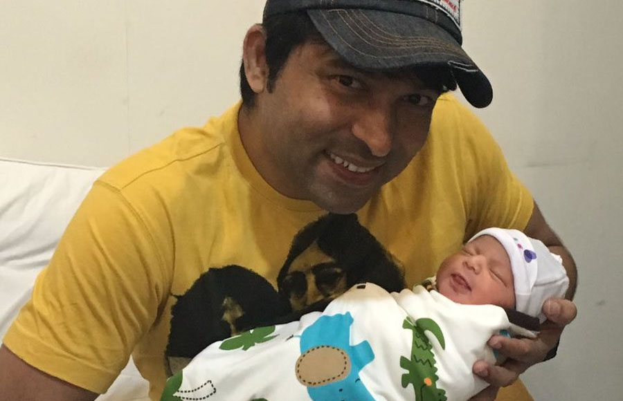 Chandan Prabhakar with his kid