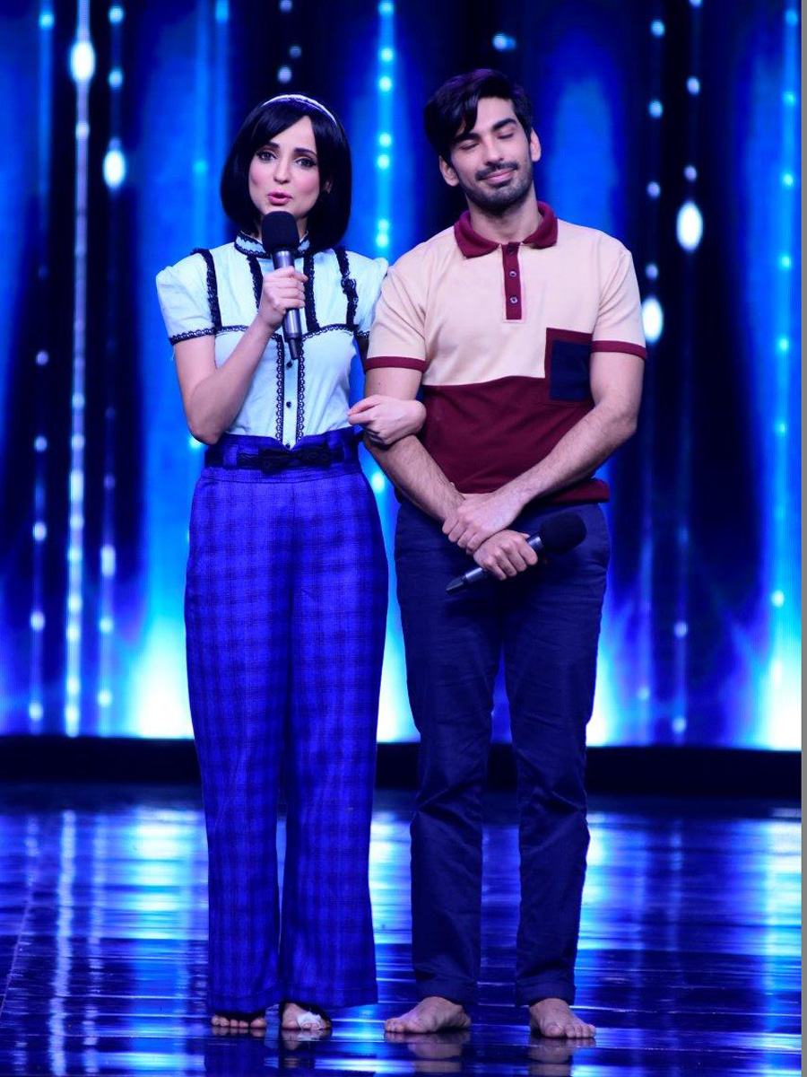 Mohit & Sanaya on the sets of Nach Baliye