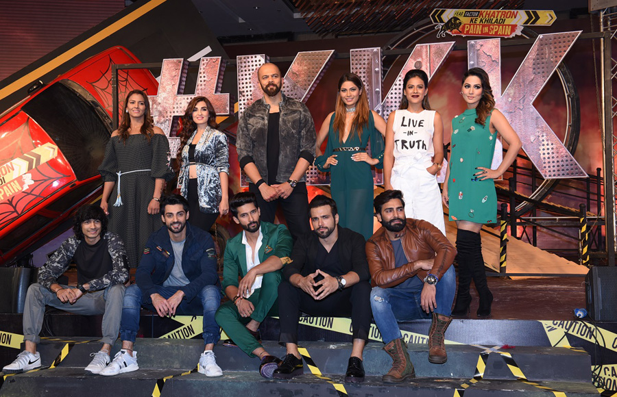 Rohit Shetty with the contestants of Khatron Ke Khiladi