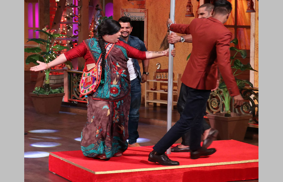 Suresh Raina, Shikhar Dhawan and Hardik Pandya on The Kapil Sharma Show