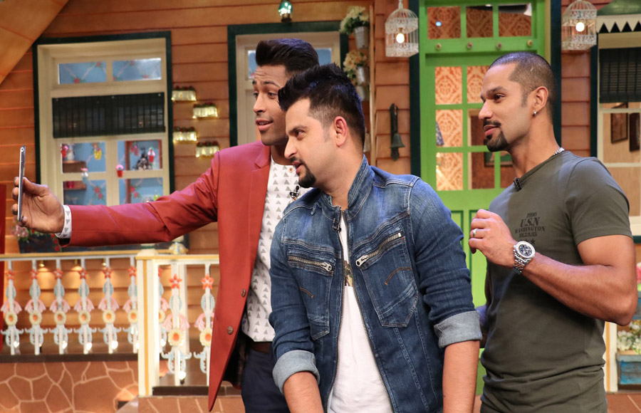 Suresh Raina, Shikhar Dhawan and Hardik Pandya on The Kapil Sharma Show