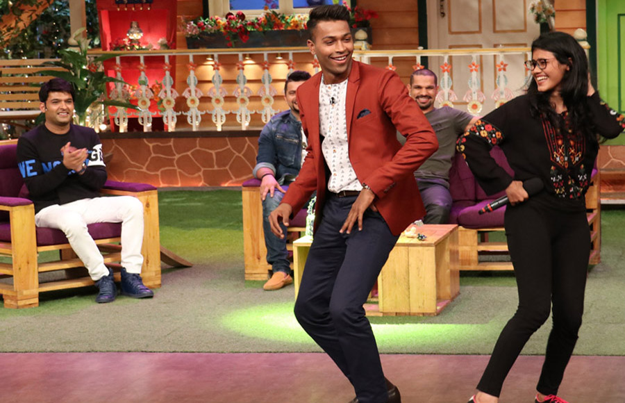 Suresh Raina, Shikhar Dhawan and Hardik Pandya on The Kapil Sharma Show