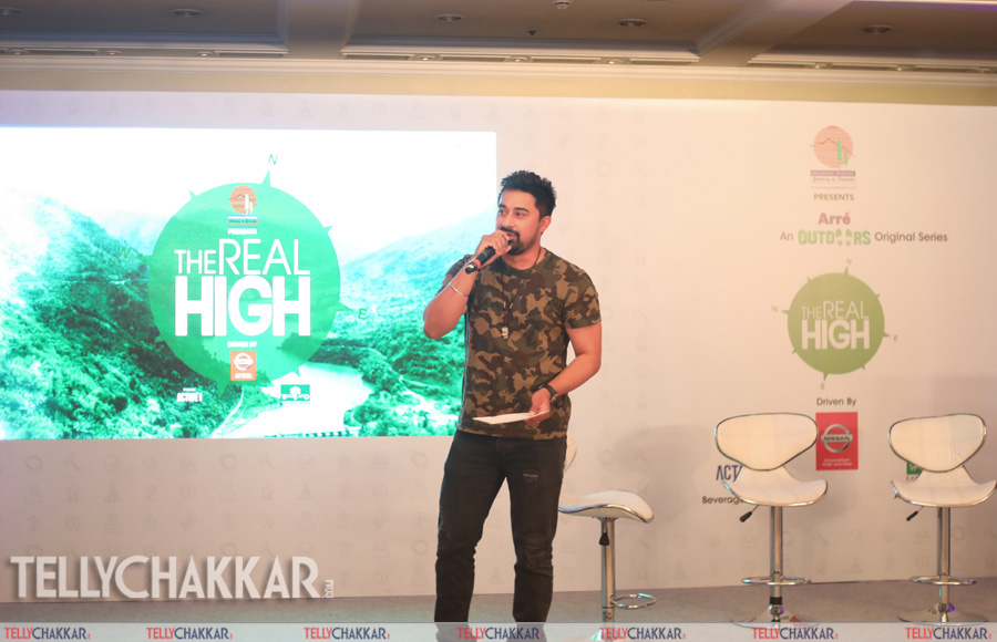 Rannvijay with team at the launch of Arre's The Real High