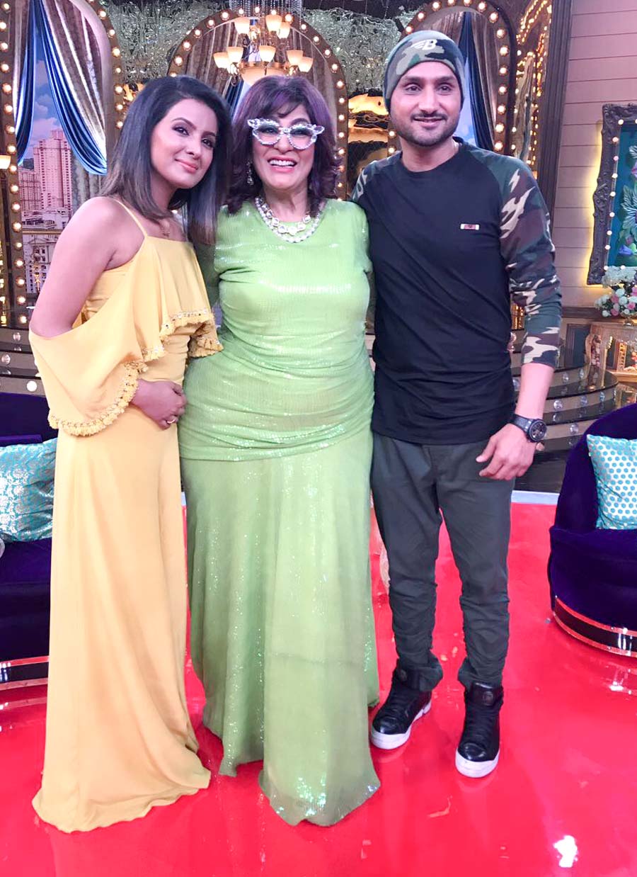 Harbhajan Singh, Archana Puran Singh and Geeta Basra