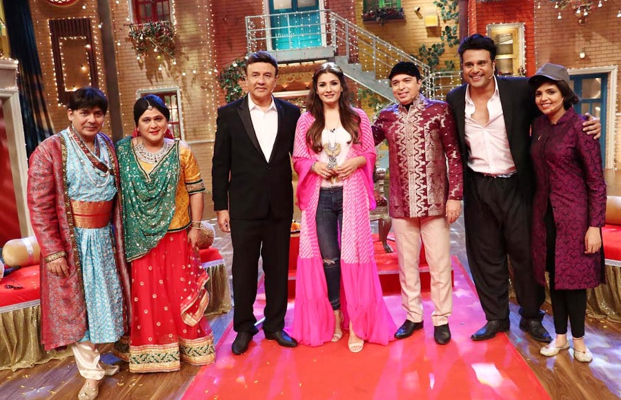 Sudesh Lehri, Ali Asgar, Anu Malik, Raveena Tandon, Altaf Raja, Krishna Abhishek & Sugandha Mishra