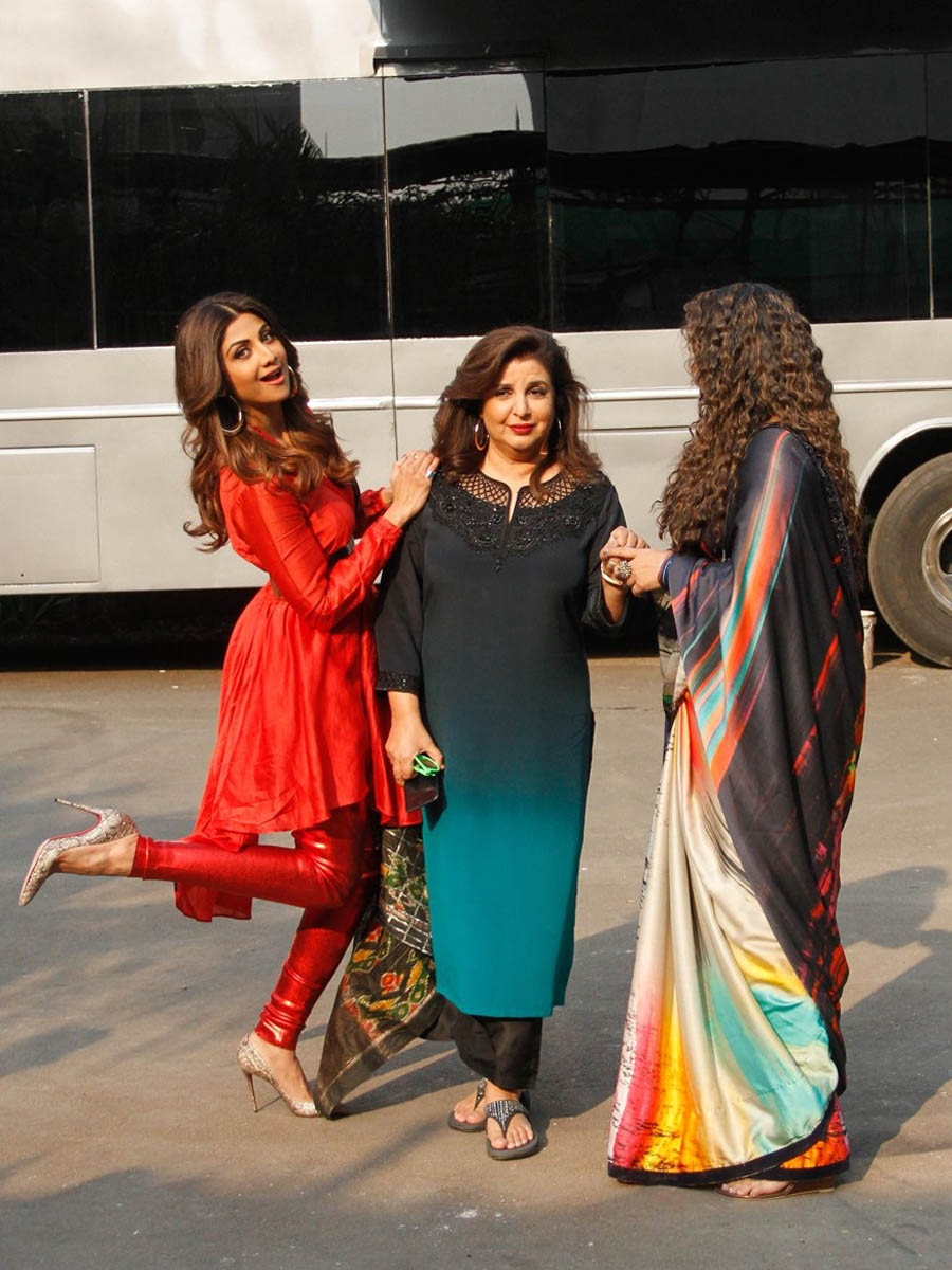 Shilpa Shetty Kundra & Farah Khan, & Geeta Kapur 