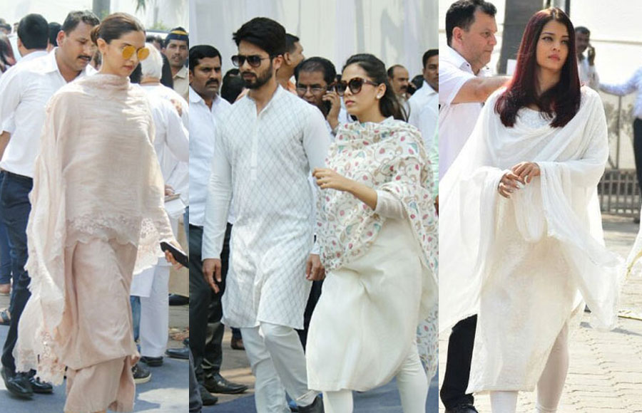 B-Town pays their last respect to Sridevi at her funeral 