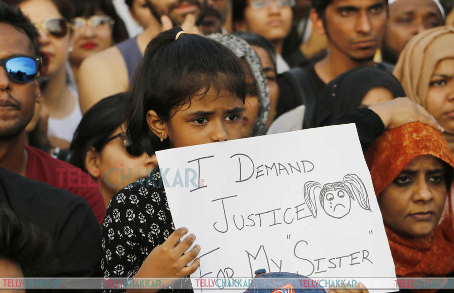 Celebs protest against Asifa gang rape and murder 