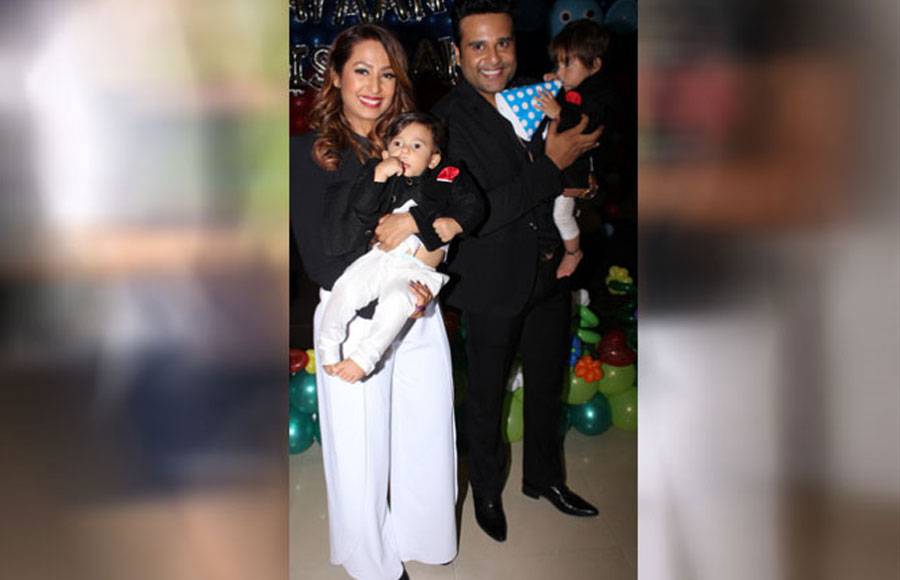 Krushna-Kashmira celebrate twins Rayaan and Krishaang's 1'st birthday 