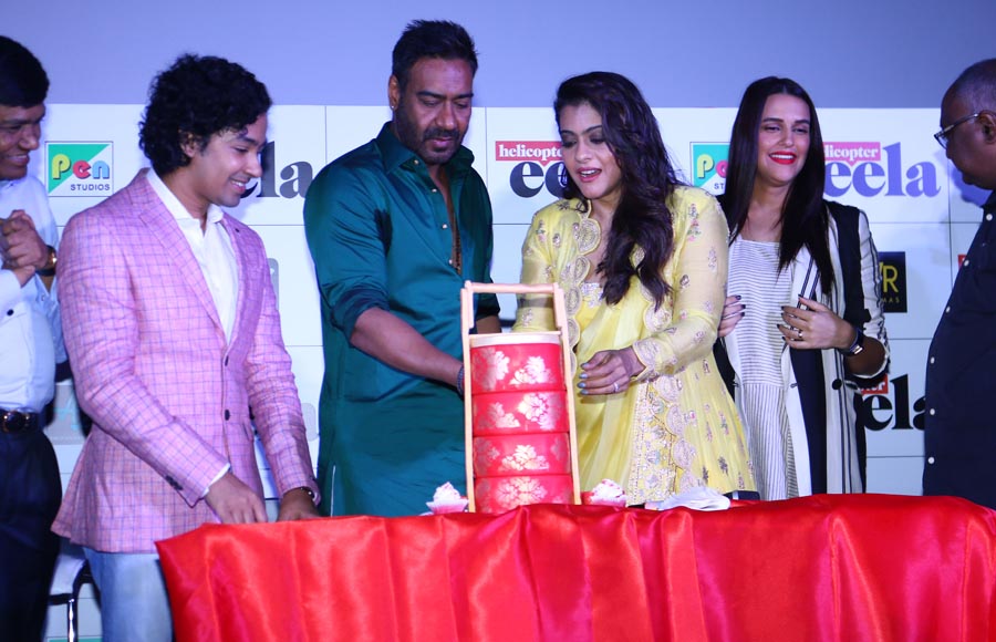 Kajol celebrates her birthday at the trailer launch of Helicopter Eela