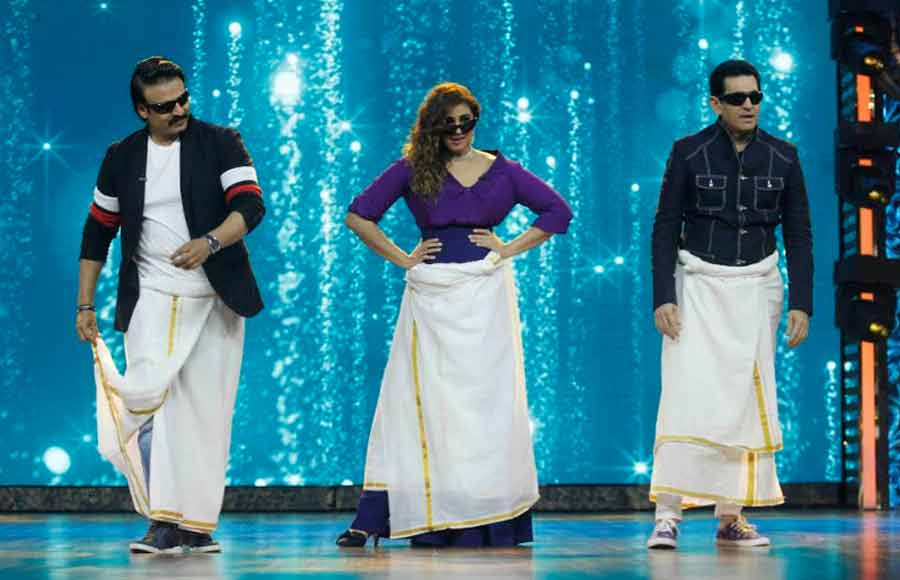 Vivek, Huma & Omung performs Lungi dance on India’s Best Dramebaaz 