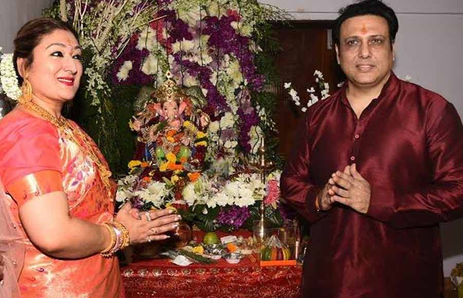 Varun and Abhishek join Govinda for his Ganesh Chaturthi celebrations