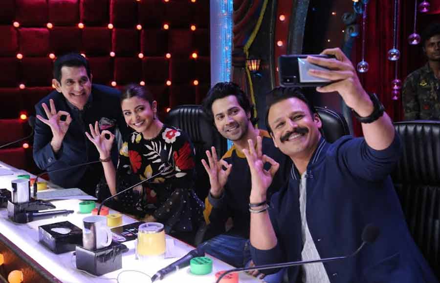 Anushka Sharma and Varun Dhawan promote Sui Dhaga on India's Best Dramebaaz