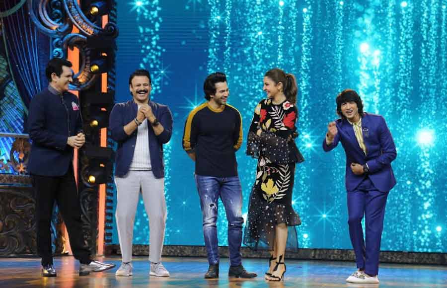 Anushka Sharma and Varun Dhawan promote Sui Dhaga on India's Best Dramebaaz