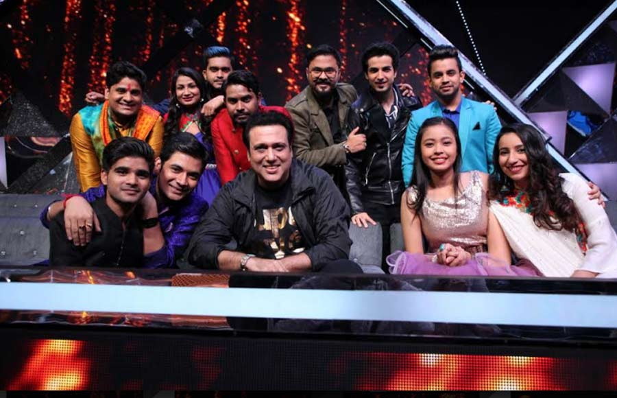 Govinda on the sets of Indian Idol