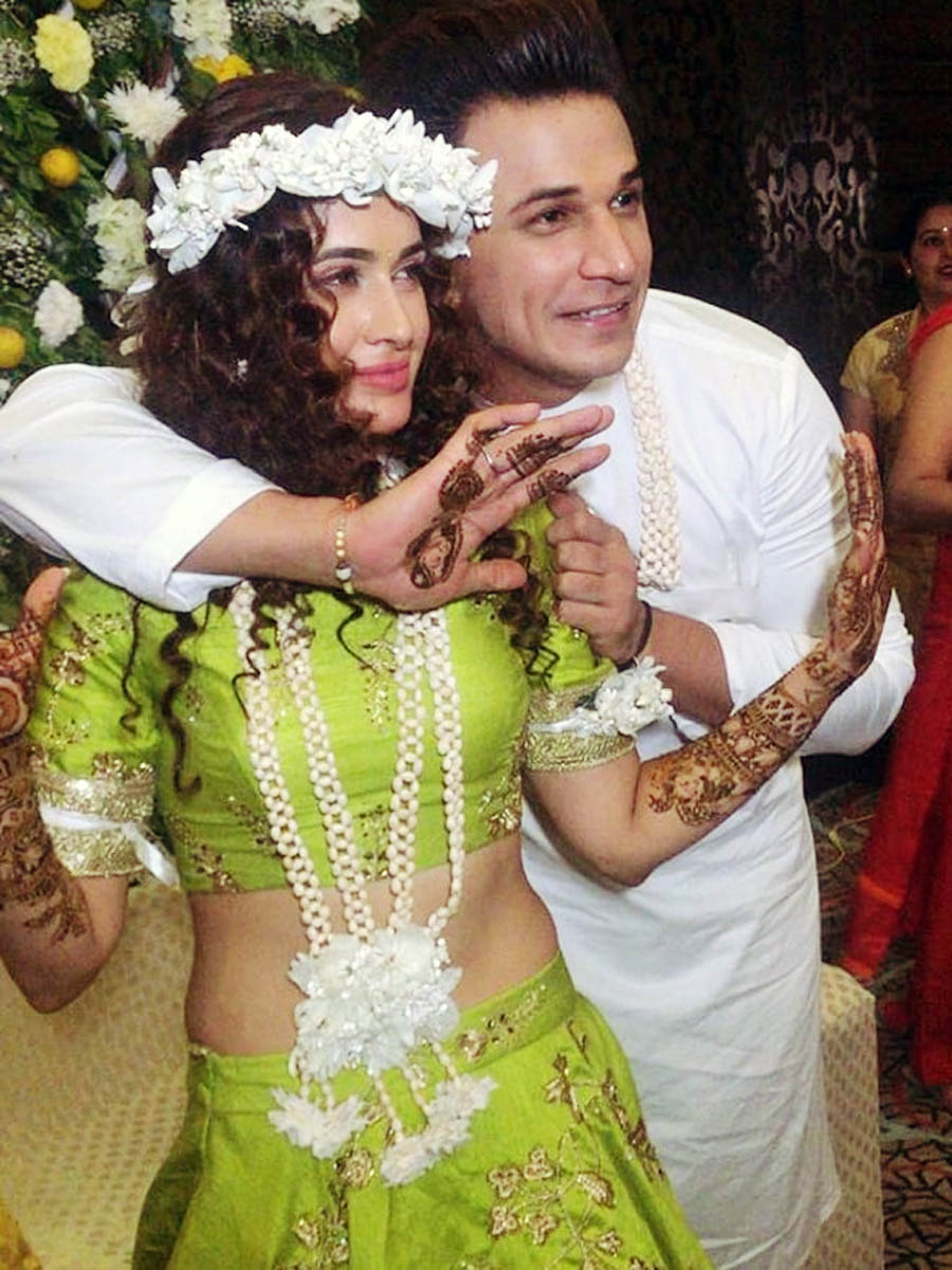 Prince and Yuvika's Mehendi ceremony