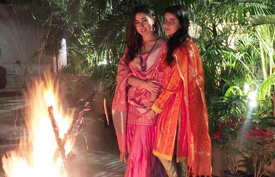 In pics: Sara Ali Khan celebrates Lohri with family and friends