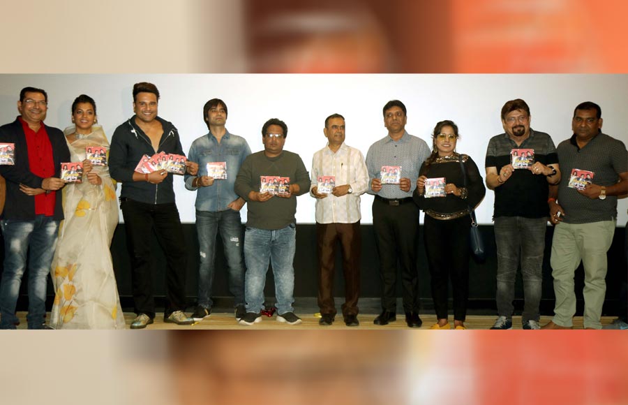 Krushna Abhishek and Mugdha Godse launches the music of comedy Hindi film Sharmaji Ki Lag Gai.