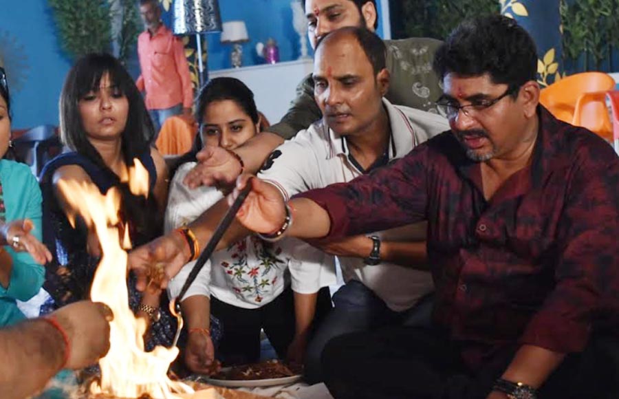 Havan on the set of Yeh Rishtey Hain Pyaar Ke