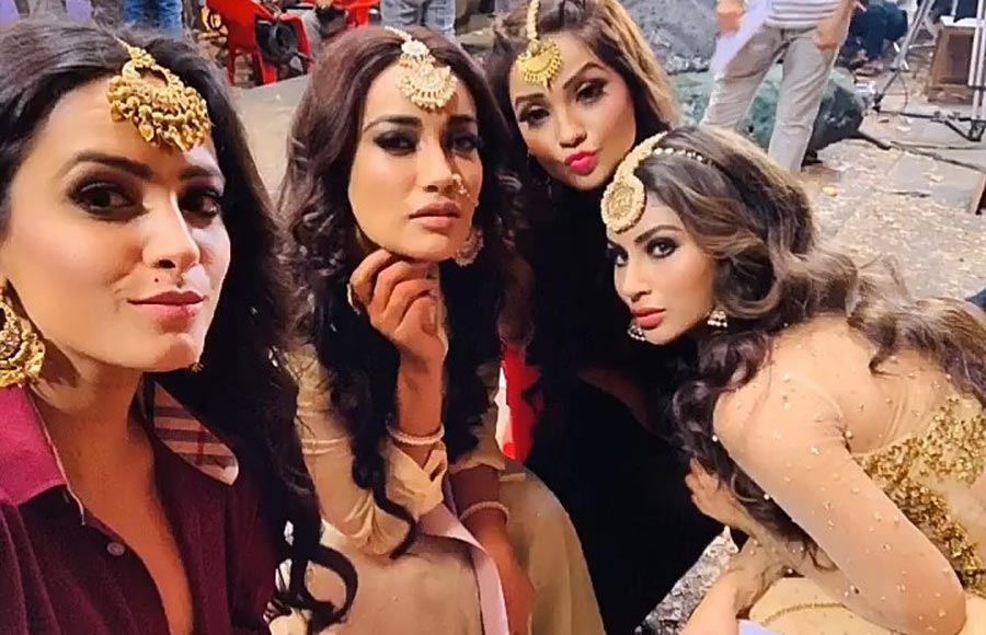 In pics: Mouni, Arjun, Adaa and Karanvir shoot for Naagin 3