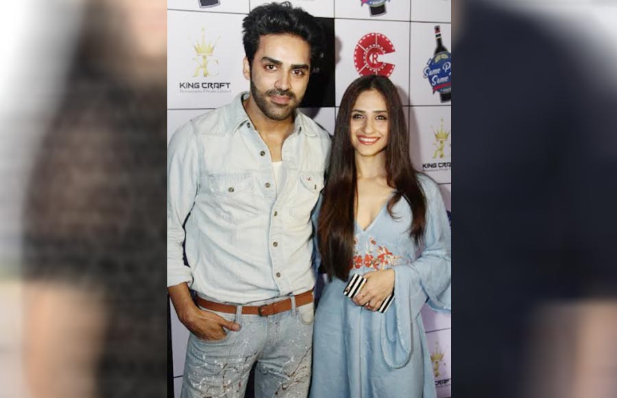 Television celebrities at  Khushank Arora and Ojaswi Aroraa's resto bar's launch party