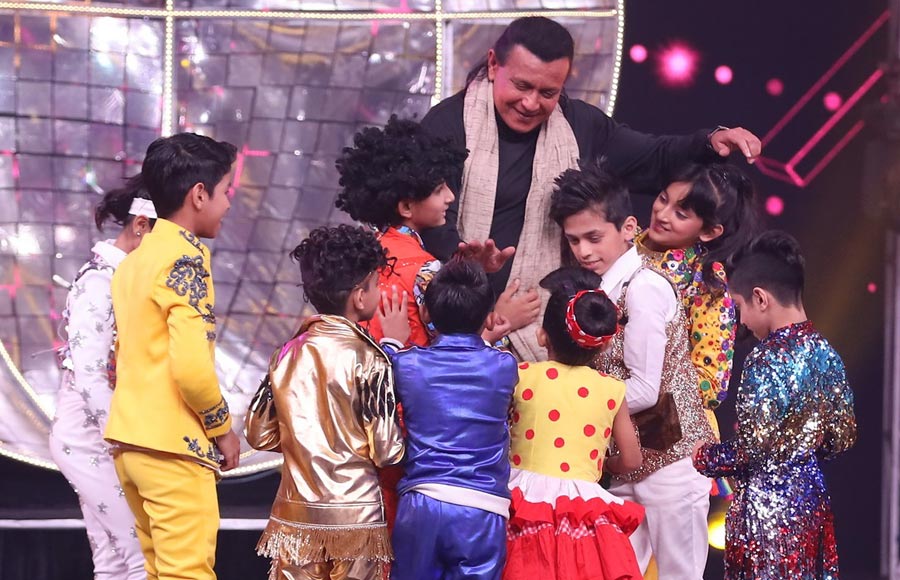 Mithun Chakraborty on  the sets of Super Dancer Chapter 3