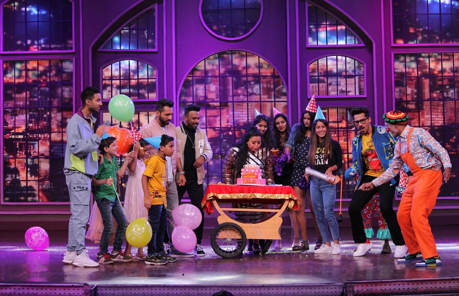 Harsh surprises birthday girl Bharti on sets of Khatra Khatra Khatra