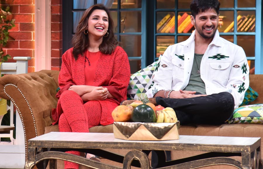 Parineeti Chopra and Sidharth Malhotra on the sets of The Kapil Sharma Show