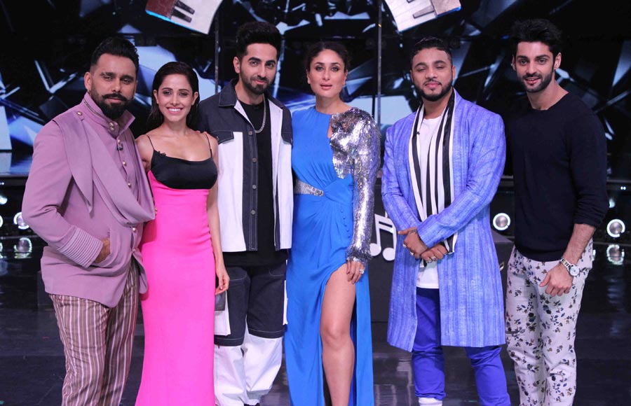 Dream Girl cast at Dance India Dance set