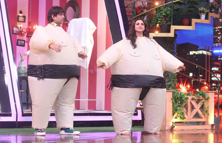 Badshah and Parineeti on the sets of Movie Masti with Maniesh Paul