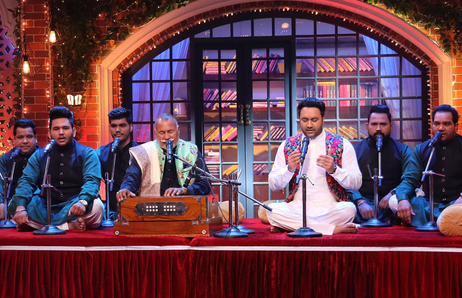 Puranchand Wadali on the sets of Kapil Sharma show