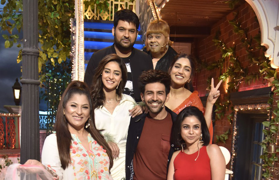 Pati Patni aur Woh cast on The Kapil Sharma show