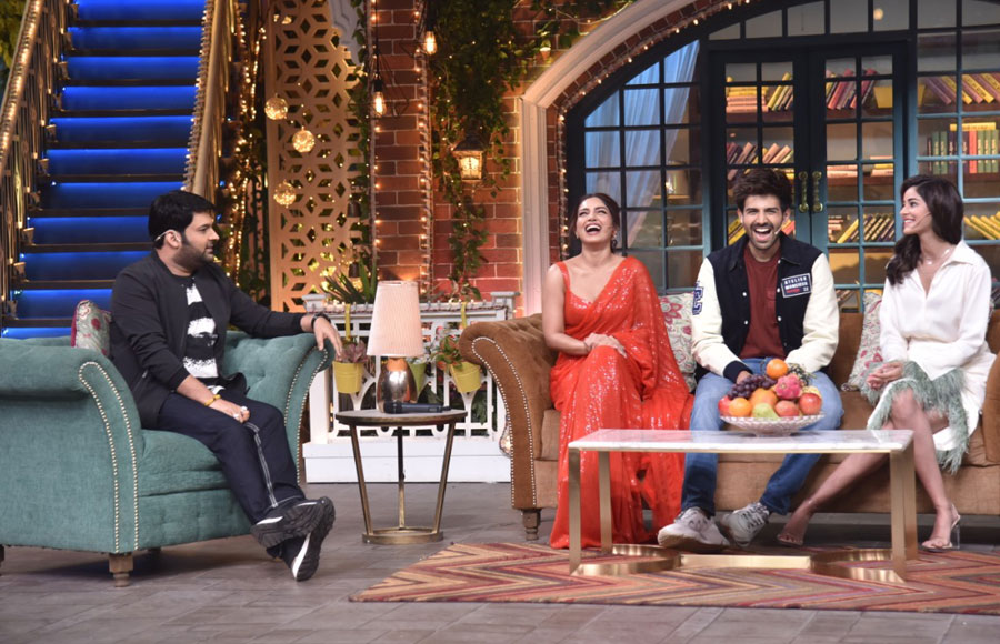 Pati Patni aur Woh cast on The Kapil Sharma show